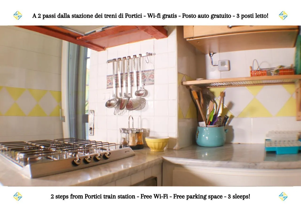 Portici - Casa Con Posto Auto Gratuito E Wi-Fi A 2 Passi Dalla Circumvesuviana E A 10 Minuti Dal Mare 0*,